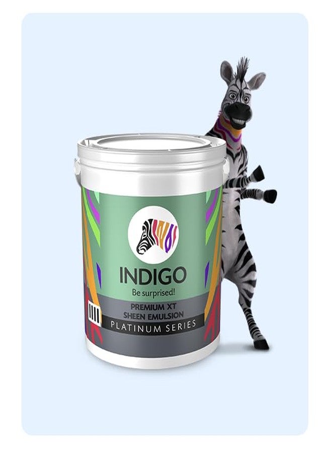 Indigo Premium XT Sheen Emulsion Platinum Series - Super White | Premium Exterior Emulsion | Soft Sheen Finish | All-Weather Protection | 1 L Super White